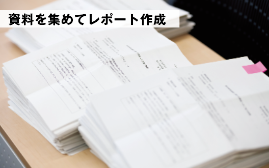 興味を持ったテーマについて、仮説を立て、調査・分析を行い、レポートにまとめます。4年間の集大成となる卒論では、２万文字以上の論文になることもあります。