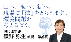 現代法学部 礒野 弥生 教授・学部長